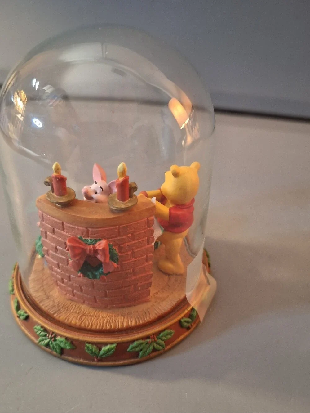 Disney Winnie the Pooh and Friends Bell Jar Glass Dome Vintage